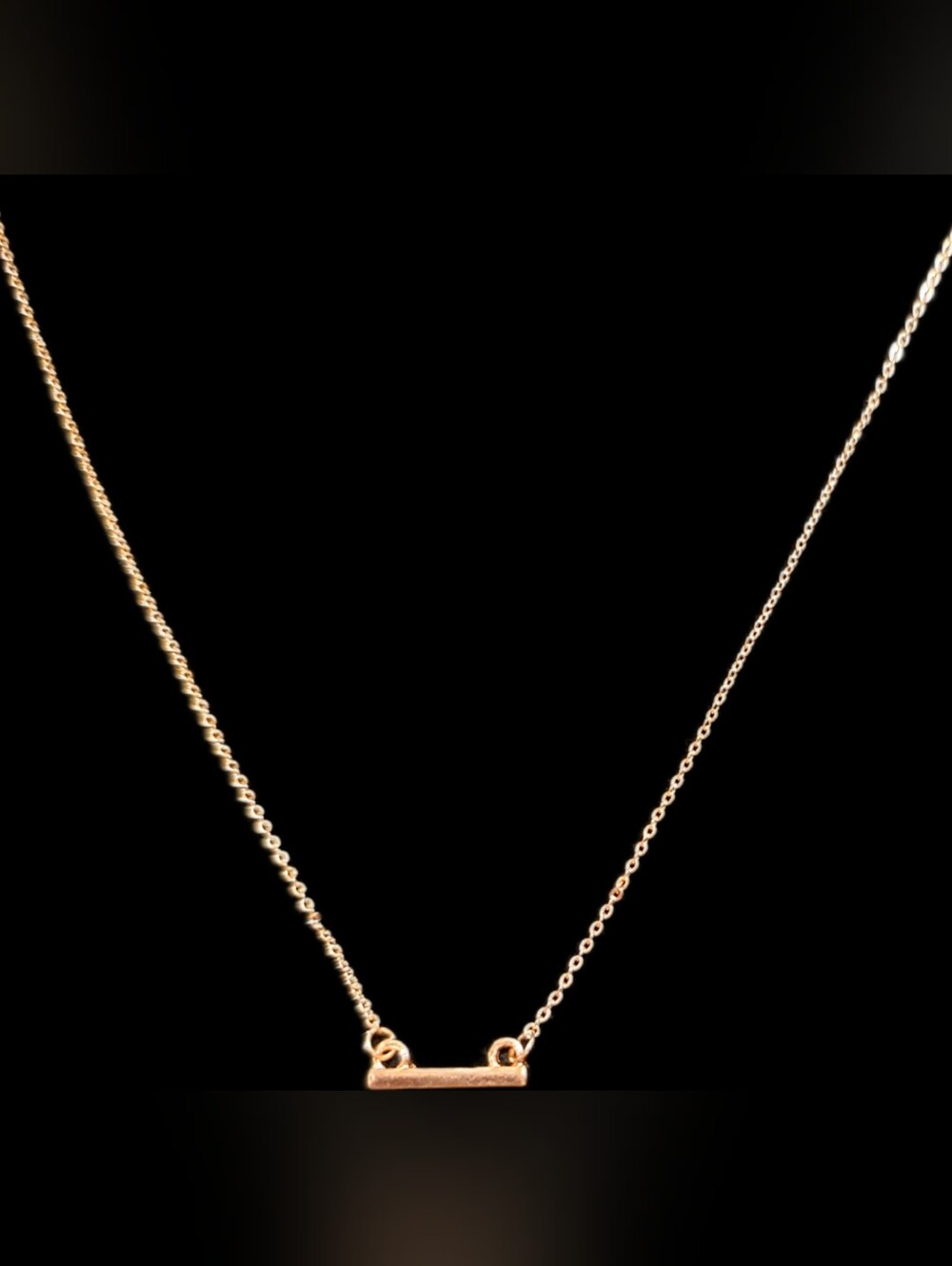 Delicate Bar Pendant Necklace